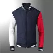 veste tommy nouvelle collection v collar zip bleu